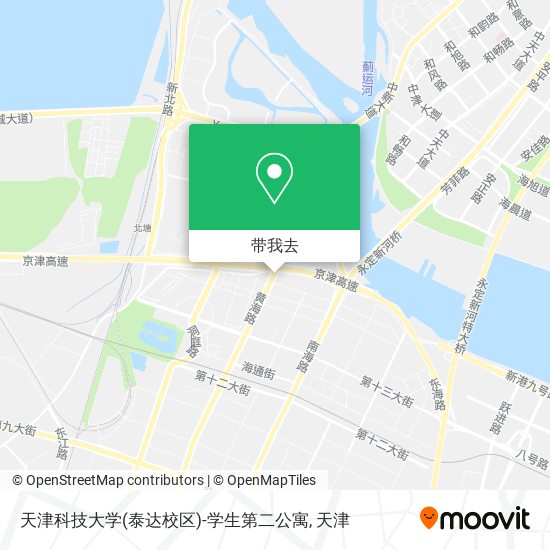 天津科技大学(泰达校区)-学生第二公寓地图