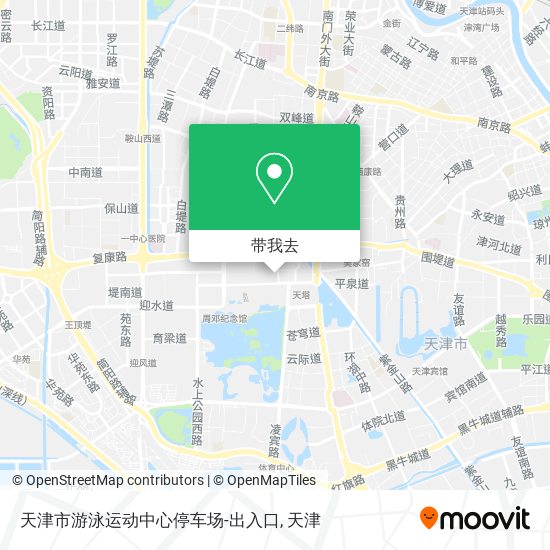 天津市游泳运动中心停车场-出入口地图