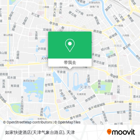 如家快捷酒店(天津气象台路店)地图