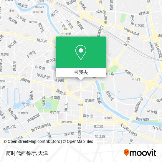 简时代西餐厅地图