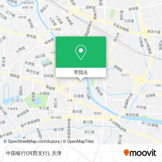 中国银行(河西支行)地图