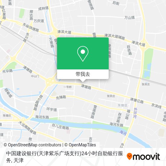 中国建设银行(天津紫乐广场支行)24小时自助银行服务地图