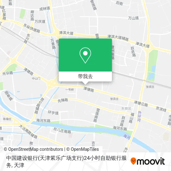 中国建设银行(天津紫乐广场支行)24小时自助银行服务地图
