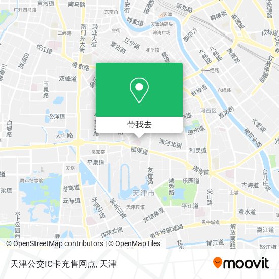 天津公交IC卡充售网点地图