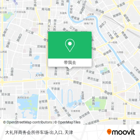 大礼拜商务会所停车场-出入口地图