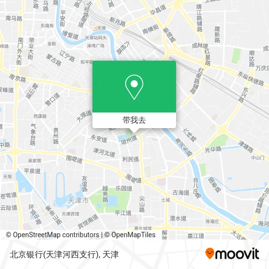 北京银行(天津河西支行)地图