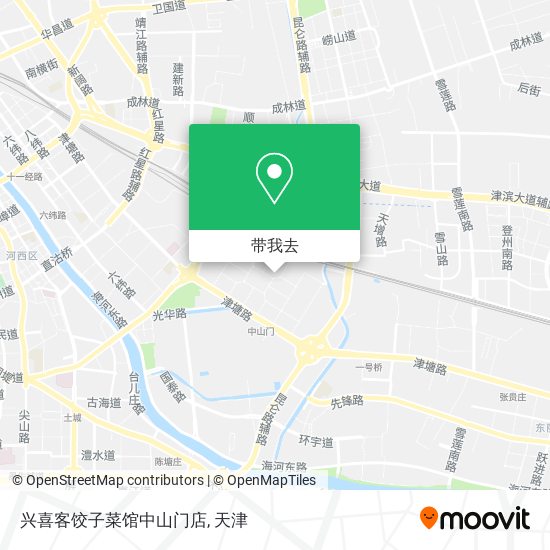 兴喜客饺子菜馆中山门店地图
