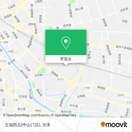 五福西点(中山门店)地图