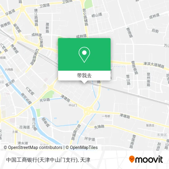 中国工商银行(天津中山门支行)地图