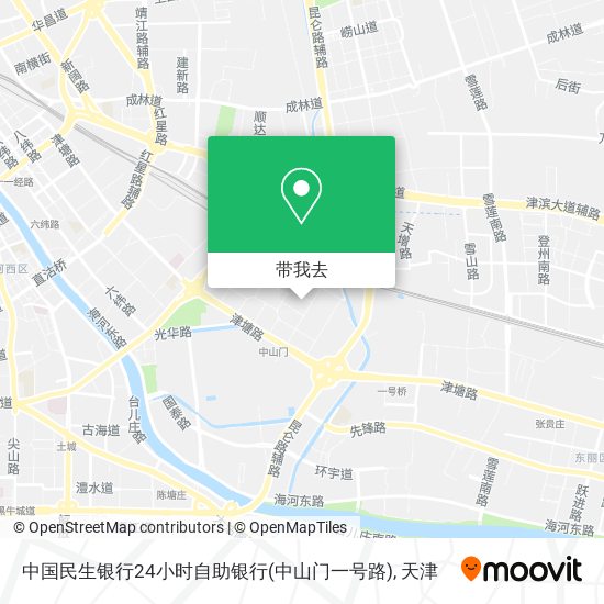 中国民生银行24小时自助银行(中山门一号路)地图