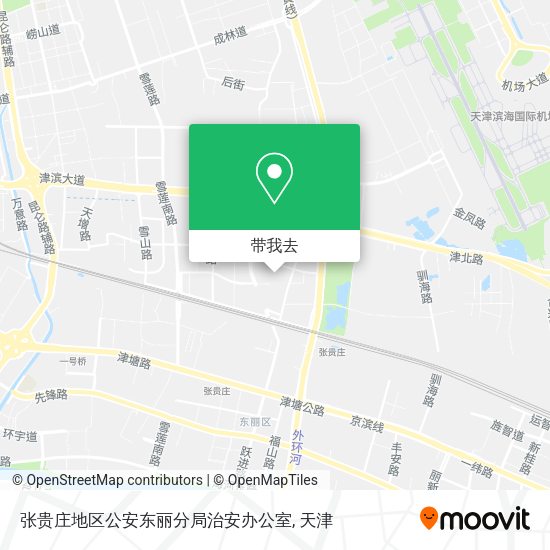 张贵庄地区公安东丽分局治安办公室地图