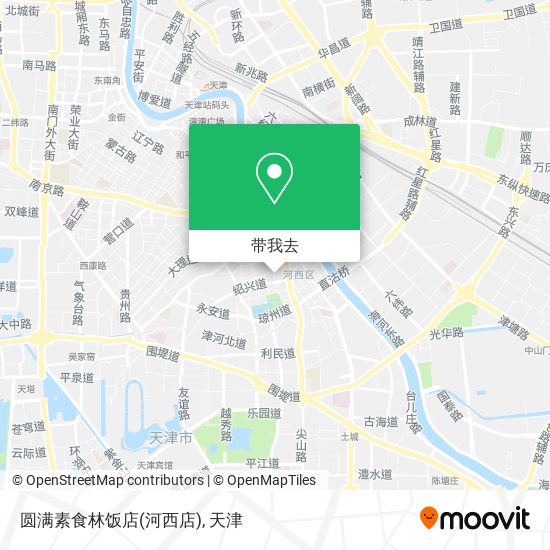 圆满素食林饭店(河西店)地图