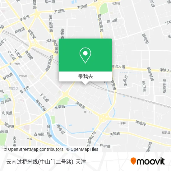 云南过桥米线(中山门二号路)地图