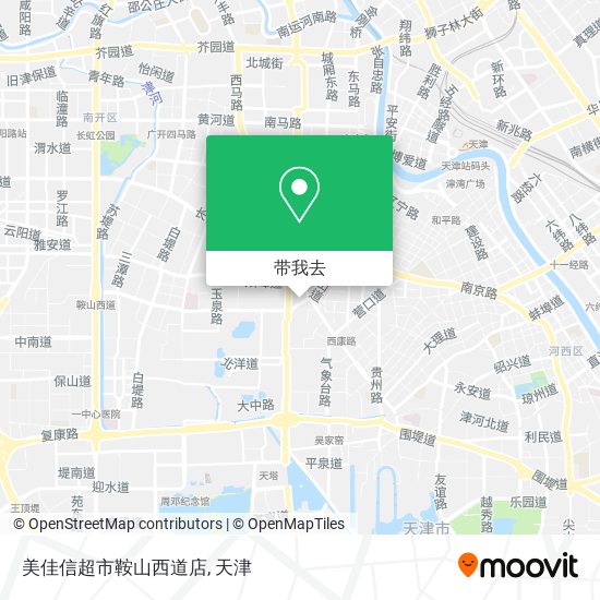 美佳信超市鞍山西道店地图