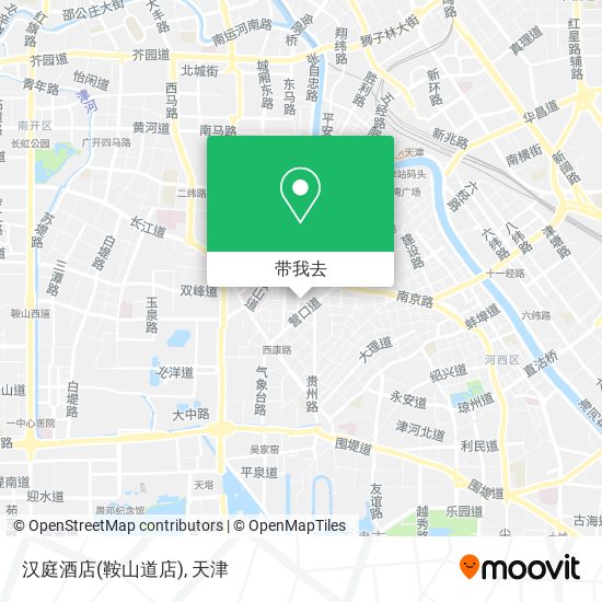 汉庭酒店(鞍山道店)地图