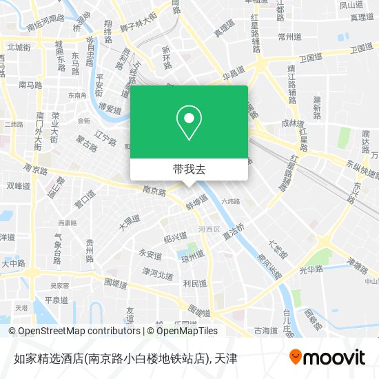 如家精选酒店(南京路小白楼地铁站店)地图