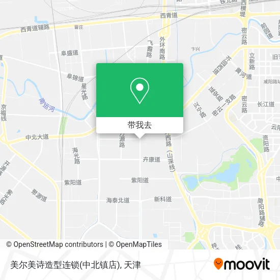美尔美诗造型连锁(中北镇店)地图