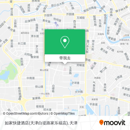 如家快捷酒店(天津白堤路家乐福店)地图