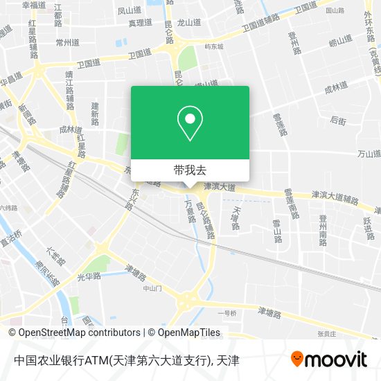 中国农业银行ATM(天津第六大道支行)地图