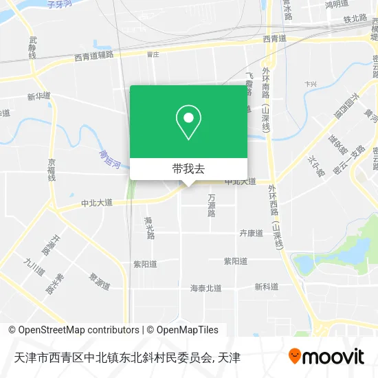 天津市西青区中北镇东北斜村民委员会地图
