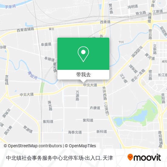 中北镇社会事务服务中心北停车场-出入口地图