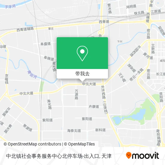 中北镇社会事务服务中心北停车场-出入口地图