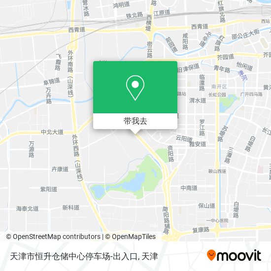 天津市恒升仓储中心停车场-出入口地图