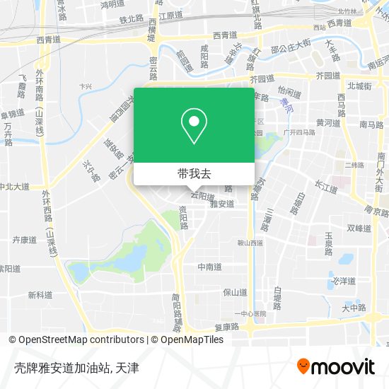 壳牌雅安道加油站地图