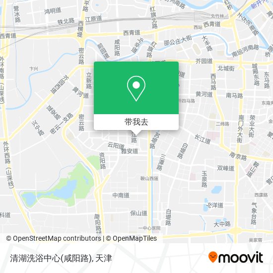 清湖洗浴中心(咸阳路)地图