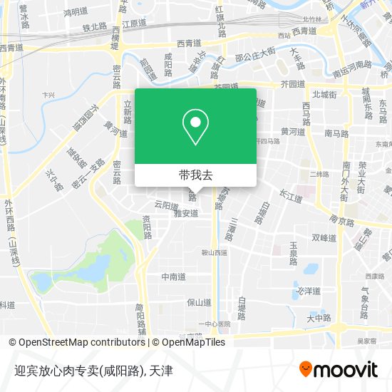 迎宾放心肉专卖(咸阳路)地图