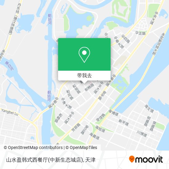 山水盈韩式西餐厅(中新生态城店)地图