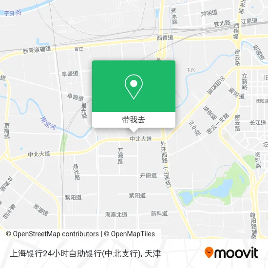 上海银行24小时自助银行(中北支行)地图