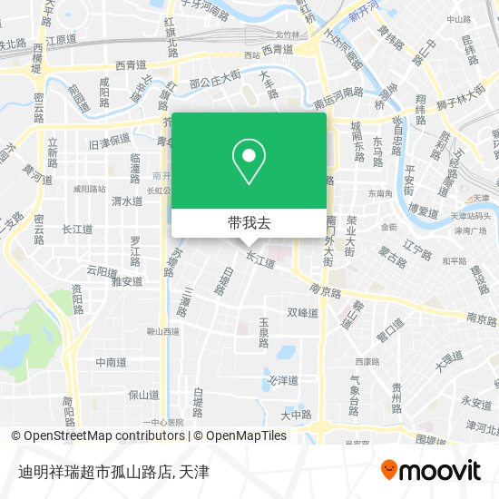 迪明祥瑞超市孤山路店地图