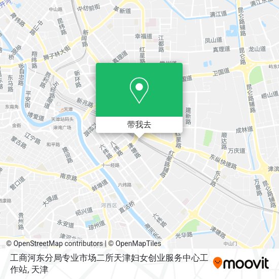 工商河东分局专业市场二所天津妇女创业服务中心工作站地图