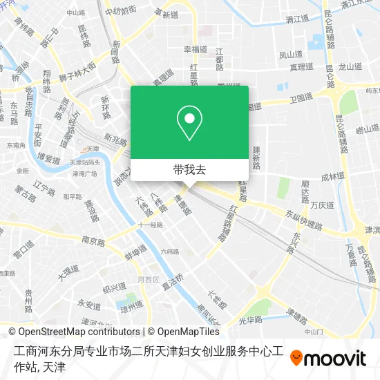 工商河东分局专业市场二所天津妇女创业服务中心工作站地图