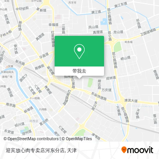 迎宾放心肉专卖店河东分店地图