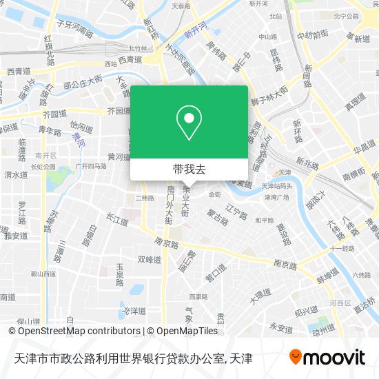 天津市市政公路利用世界银行贷款办公室地图