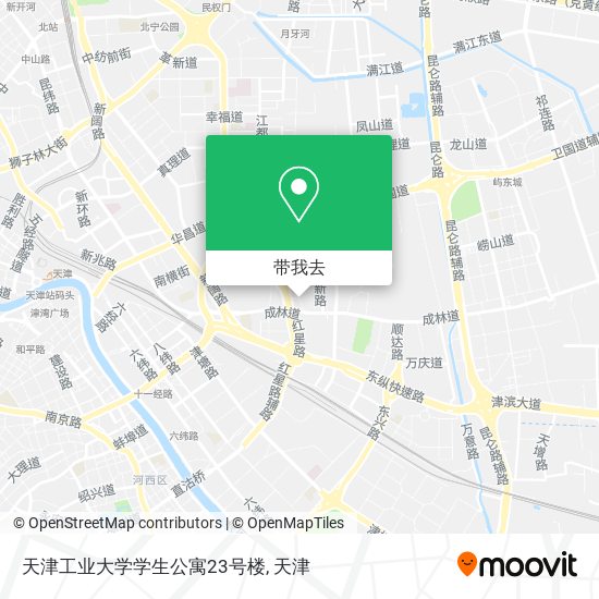 天津工业大学学生公寓23号楼地图