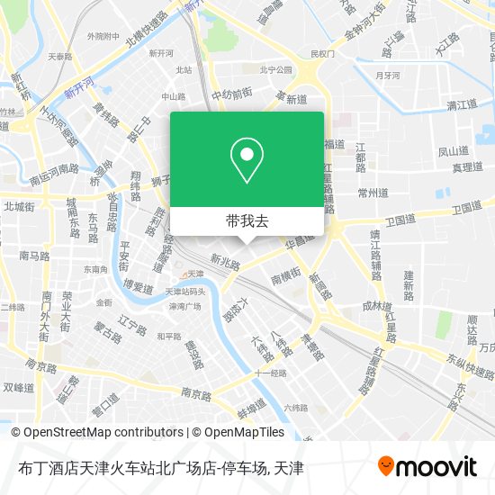 布丁酒店天津火车站北广场店-停车场地图
