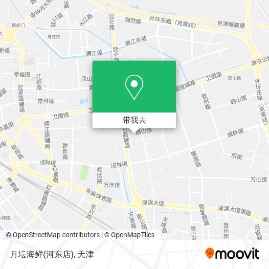 月坛海鲜(河东店)地图