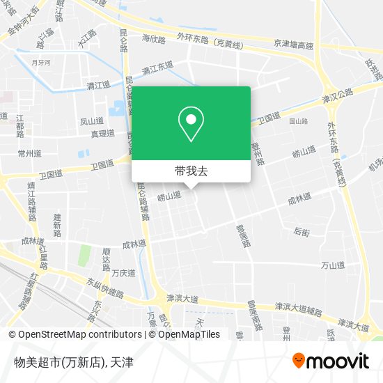 物美超市(万新店)地图
