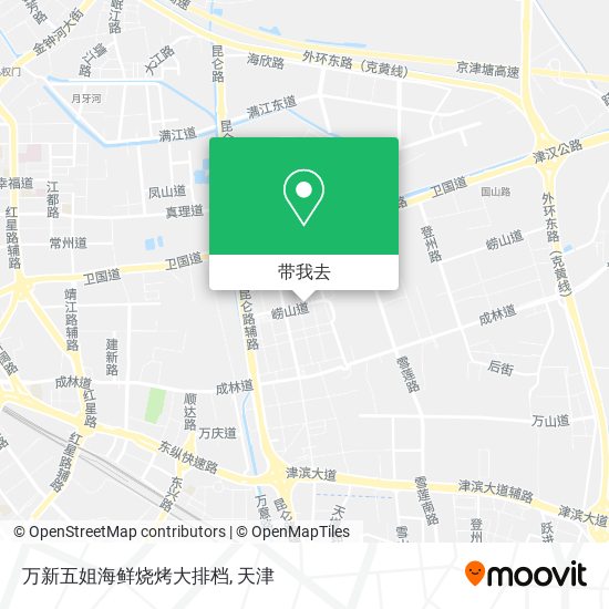 万新五姐海鲜烧烤大排档地图