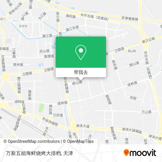 万新五姐海鲜烧烤大排档地图