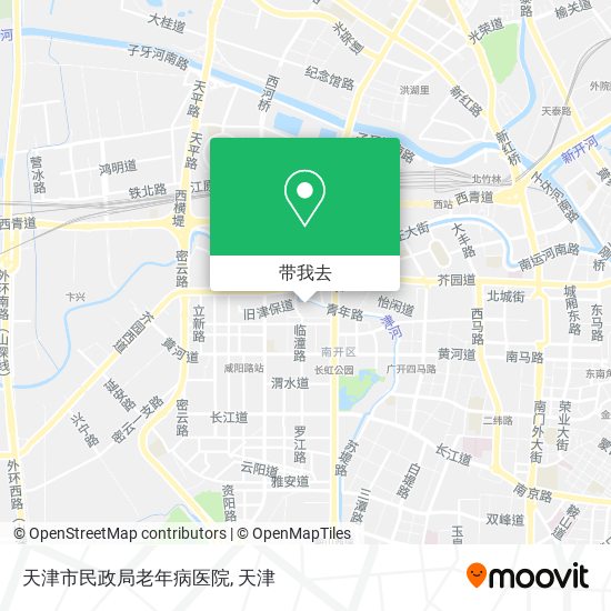 天津市民政局老年病医院地图