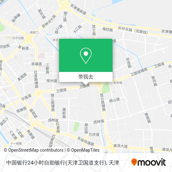 中国银行24小时自助银行(天津卫国道支行)地图