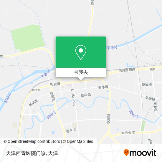 天津西青医院门诊地图