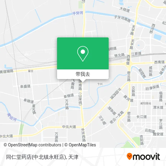 同仁堂药店(中北镇永旺店)地图
