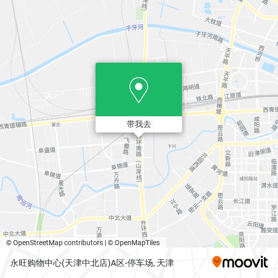 永旺购物中心(天津中北店)A区-停车场地图