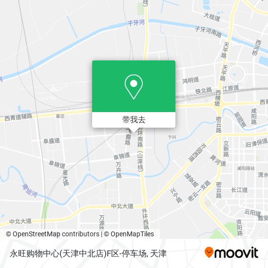 永旺购物中心(天津中北店)F区-停车场地图