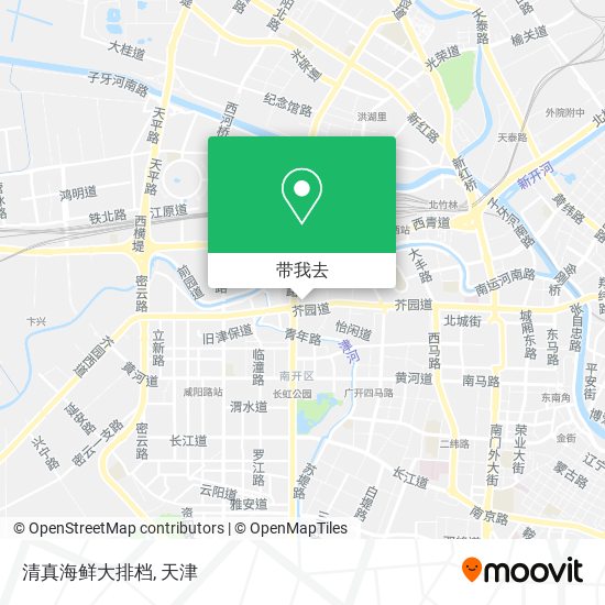 清真海鲜大排档地图